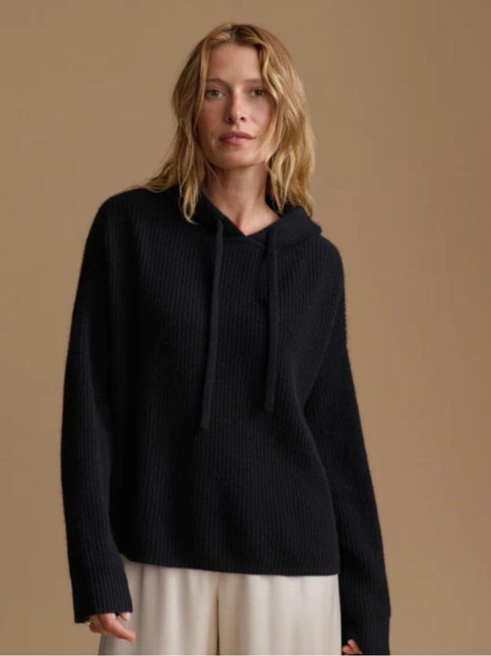 Cozy Black Hooded Women’s Sweater